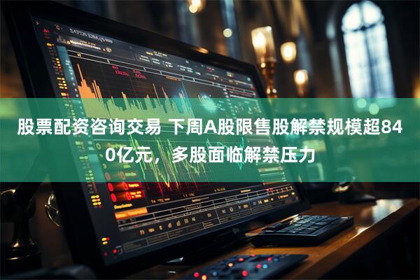 股票配资咨询交易 下周A股限售股解禁规模超840亿元，多股面临解禁压力