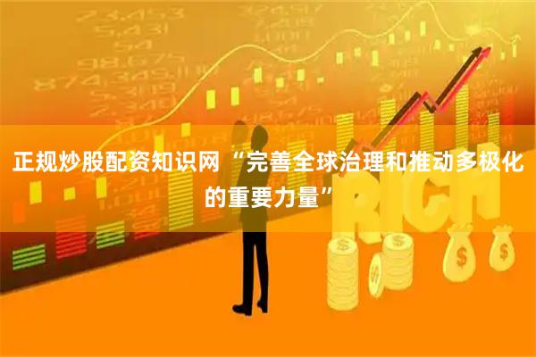 正规炒股配资知识网 “完善全球治理和推动多极化的重要力量”